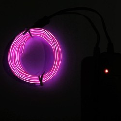 Flexible LED Light EL Wire String Strip Rope Glow Decor Neon Lamp USB Controlle 3M Energy Saving Mask Glasses Glow Line F277(Pin