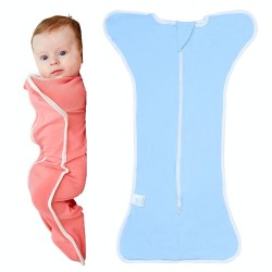 Insular Baby Cotton Quilt Newborn Swaddle Sleeping Bag Blanket, Size: 60cm For 0-3 Months(Blue)