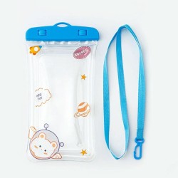 Mobile Phone IPX8 Waterproof Bag Touch Screen Swimming And Diving Case(Cosmic White Bear)
