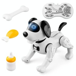 YDJ-K11 Programable Remote Control Robot Dog RC Toy (White)