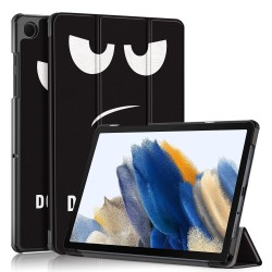 For Samsung Galaxy Tab A9 Plus Custer Painted 3-Fold Holder Smart Leather Tablet Case(Big Eye Me)