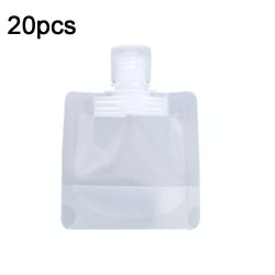 20pcs Travel Refillable Empty Squeeze Pouch Lotion Shampoo Squeezable Bags, Spec: 30ml