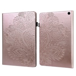 For Amazon Fire Max 11 Peacock Embossed Pattern Leather Tablet Case(Rose Gold)
