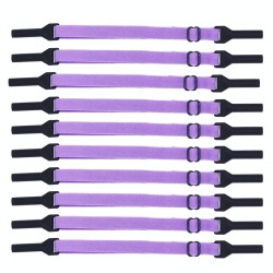 10pcs Long Style Glasses Non-Slip Rope Adjustable Elastic Sports Legs Anti-Drop Fixed Strap(Light Purple)
