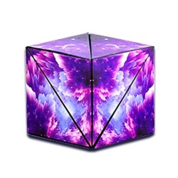 3D Variety Geometry Alien Magic Cube Magnetic Logic Thinking Children Educational Toys(Magic Purple)