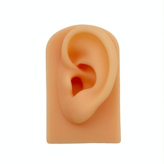 TX-S90 Simulation Ear Silicone Model Practice Display Props, Style:Left Ear(Flesh Color)