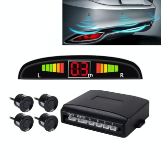 Car Buzzer Reverse Backup Radar System - Premium Quality 4 Parking Sensors Car Reverse Backup Radar System with LCD Display(Blac