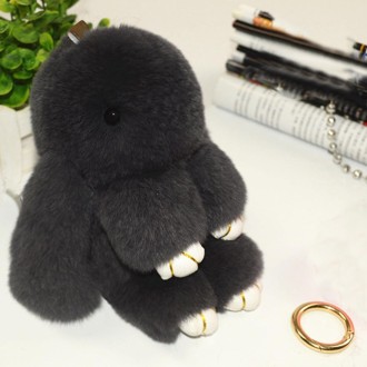 Lovely Dead Rex Rabbit Doll Pendant for Bag / Key Chains / Car ,Size: 15.0 x 14.0 x 8.0cm(Black)