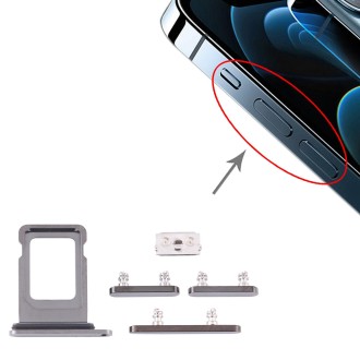 SIM Card Tray + Side Keys for iPhone 12 Pro Max(Graphite)