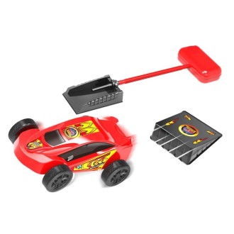 Pedal Catapult Launch Aerodynamic Car Parent-child Outdoor Competitive Racing, Color: Red
