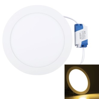 15W  19.6cm Round Panel Light Lamp with LED Driver, 75 LED SMD 2835, AC 85-265V, Cutout Size: 17.5cm