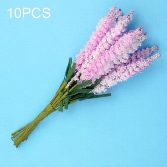 10 PCS DIY Wreath Material Artificial Flowers PE Mini Lavender Wedding Home Decoration(Dark Pink)