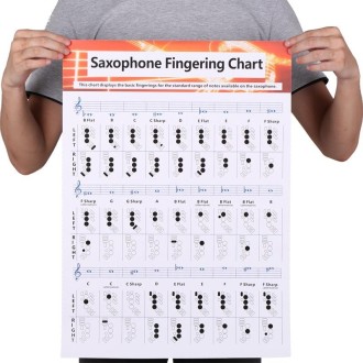 Coated Paper Saxophone Fingering Chord Diagrams Saxophone Practice Figure(Large)