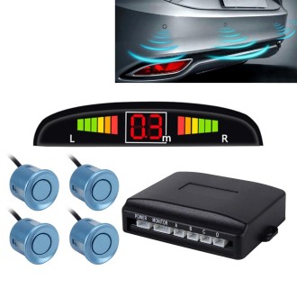 Car Buzzer Reverse Backup Radar System - Premium Quality 4 Parking Sensors Car Reverse Backup Radar System with LCD Display(Blue