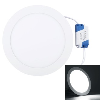 15W  19.6cm Round Panel Light Lamp with LED Driver, 75 LED SMD 2835, AC 85-265V, Cutout Size: 17.5cm