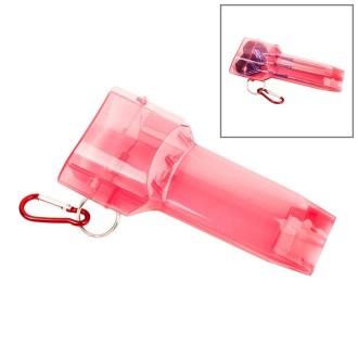 Sports Portable Dart Box Plastic Transparent Container Storage Darts Case with Key Buckle(Red)