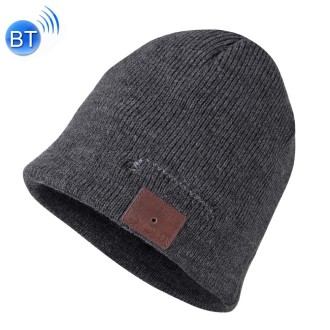Bluetooth Warm Knit Hat, Supports Phone Answering & Bluetooth Photo Taking & Music Playing (Dark Gray)