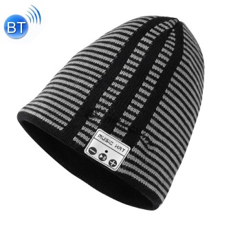 Bluetooth Warm Stripe Knit Hat, Supports Phone Answering & Bluetooth Photo Taking & Music Playing