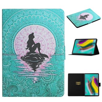For Samsung Galaxy Tab S6 T860/T865 Colored Drawing Pattern Horizontal Flip Leather Case with Holder & Card Slots & Sleep / Wake