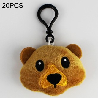 20 PCS Creative Plush Doll Mobile Pendants Gift Cartoon Cute Facial Expression Decorations Keychains with Hook