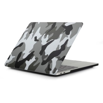 For MacBook Retina 12 inch A1534 Camouflage Pattern Laptop Water Decals PC Protective Case(Grey Camouflage)