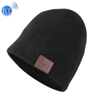 Bluetooth Warm Knit Hat, Supports Phone Answering & Bluetooth Photo Taking & Music Playing (Black)