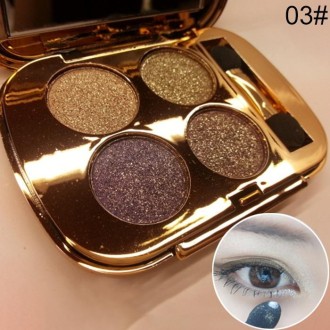 Professional  Eye Makeup Eyeshadow Palette Gold Smoky Cosmetics Makeup Palette Diamond Bright Glitter Eye Shadow(3)