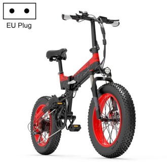 [EU Warehouse] BEZIOR XF200 48V 15AH 1000W Folding Electric Bicycle, EU Plug(Black Red)
