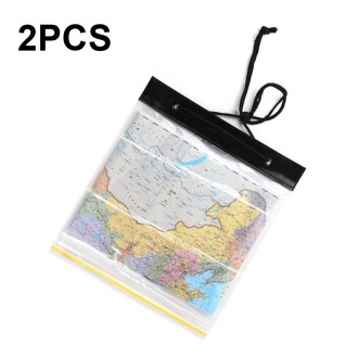 2pcs C1016 Outdoor Hiking Transparent Waterproof Map Bag, Size: 26.8x30.8cm(Without Logo)