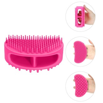 Pet Cleaning Silicone Bath Brush Pet Massage Cleaning Brush(Pink)