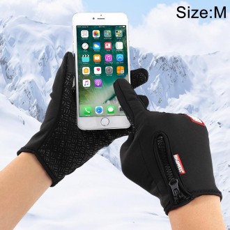 HAWEEL Mens Outdoor Sports Wind-stopper Full Finger Winter Warm Gloves, Two Fingers Touch Screen, For iPhone, Galaxy, Huawei, Xi