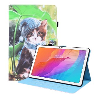 For Huawei MatePad T 10 / T 10s / Honor Enjoy 2 10.1 Animal Pattern Horizontal Flip Leather Case with Holder & Card Slots & Phot