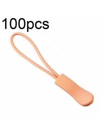 100pcs TPU Plastic Slider Zipper Cord Caterpillar Puller(Peach Red)
