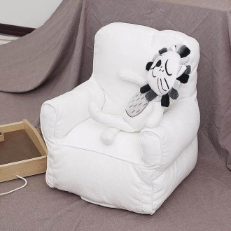 Cute Children Single Mini Sofa Chair Kindergarten Sofa Child Furniture(White)