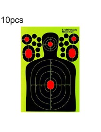 10pcs Self-adhesive Chest Ring Self-adhesive Archery Slingshot Target Paper, Size:9.5x14.5 inch