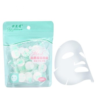 20pcs / Pack Compressed Paper Mask Disposable Cotton Skin Care Mask Facial Paper Mask For Women