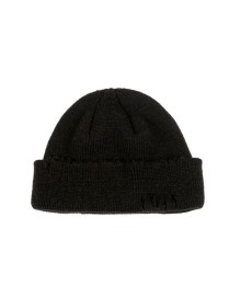 Ripped Beggar Knitted Hat Punk Autumn and Winter Woolen Cap(Black)
