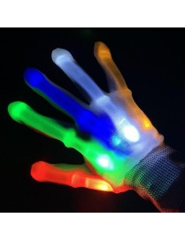 1 Pairs Hand Bones LED Glowing Gloves, Size: XL(Colorful)