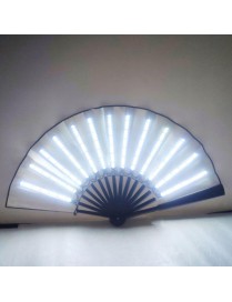 00021 LED Prom Lighting Folding Fan Bar Colorful Atmosphere Group Props, Color: White