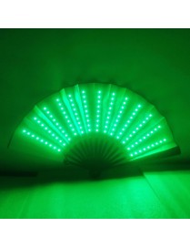 00021 LED Prom Lighting Folding Fan Bar Colorful Atmosphere Group Props, Color: Green