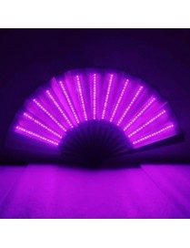 00021 LED Prom Lighting Folding Fan Bar Colorful Atmosphere Group Props, Color: Pink