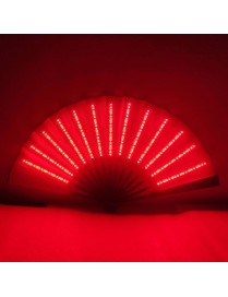 00021 LED Prom Lighting Folding Fan Bar Colorful Atmosphere Group Props, Color: Red