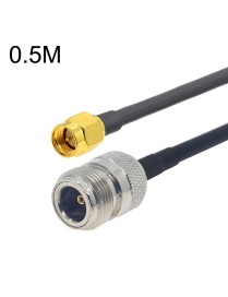SMA Male to N Female RG58 Coaxial Adapter Cable, Cable Length:0.5m