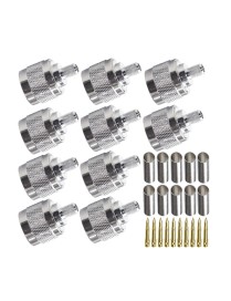 10pcs NJ-4 For LMR240 N Type Plug Connector Low Loss RF Coaxial Connector