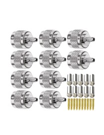 10pcs NJ-3 For RG58/RG402/LMR195 N Type Plug Connector Low Loss RF Coaxial Connector