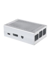 Aluminum Alloy Shell Grid Cooling Box For Raspberry Pi 3 Model B Pi 2/B + Silver