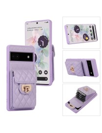For Google Pixel 6a Card Slot Leather Phone Case(Purple)