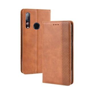 Magnetic Buckle Retro Crazy Horse Texture Horizontal Flip Leather Case for HTC Desire 19+(Desire 19 Plus) , with Holder & Card S