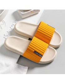 Women Slippers Bathroom Bath Flip Flops Indoor Soft Sole Sandals, Size: 36/37(Yellow)