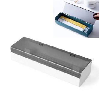 Household Kitchen Plastic Dust-Proof Drain Separator Chopstick Holder Storage Box(White)